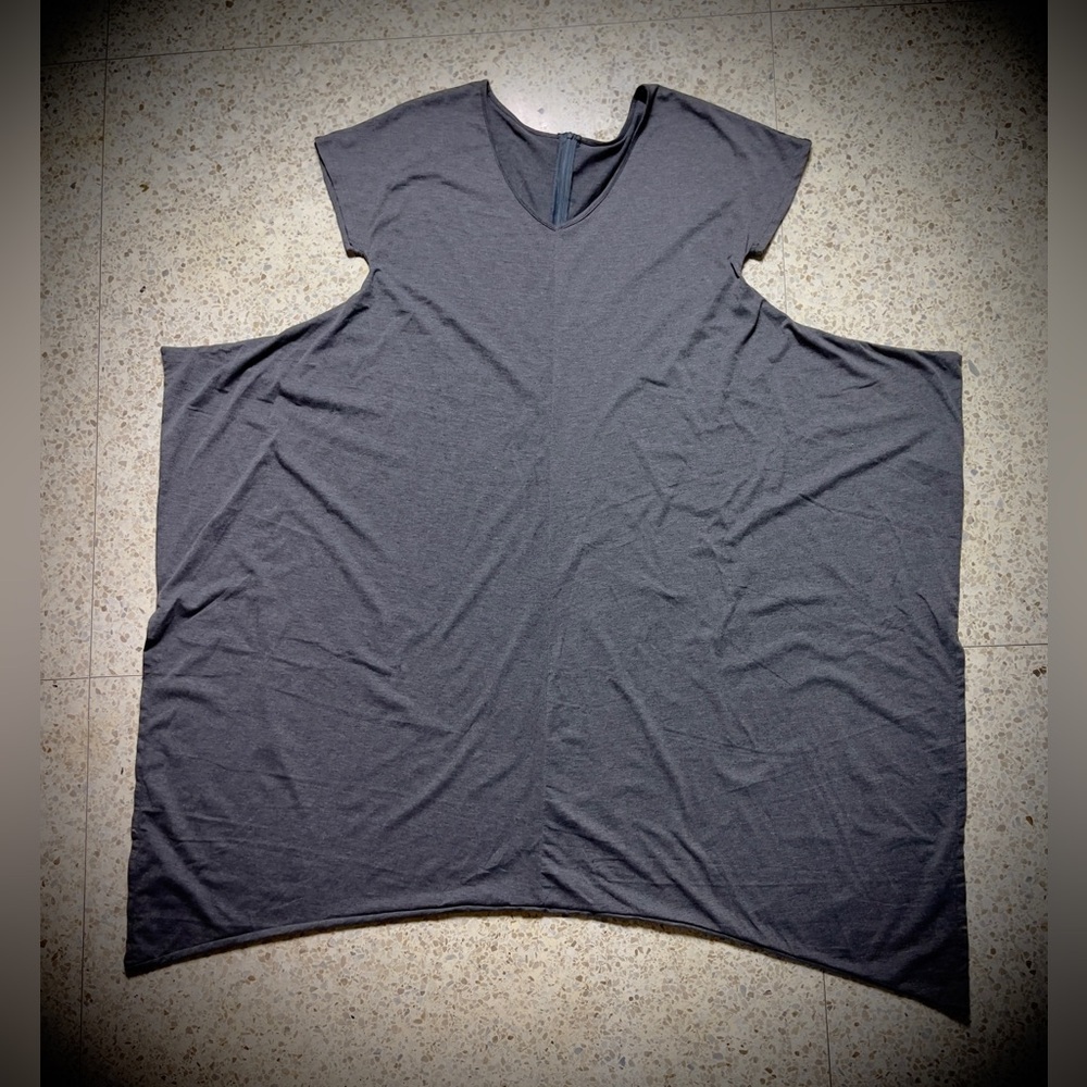 Trendy “Harem” Style Baggy Medium Grey Short Sleeve Zip Back jumpsuit